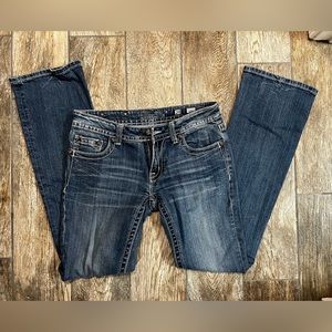 Miss Me Womens Low Rise Bootcut Blue Jeans JP6074B size 29